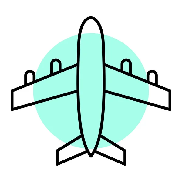 Ilustração Vetor Ícone Avião — Vetor de Stock