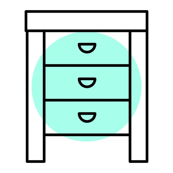 Drawer Web Icon Simple Illustration — Stock Vector