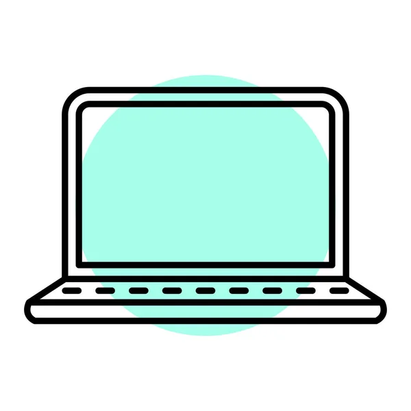 Laptop Computer Ikone Vektorillustration — Stockvektor