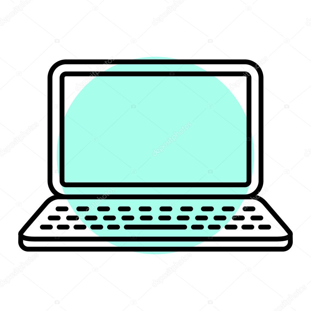 Computadora Portátil Icono Tecnología Vectorial Ilustración Diseño Gráfico  Vector de stock por ©MuhammadAtiq 568923792, image size:1024x1024