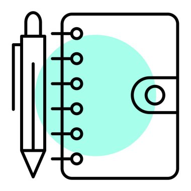 Kalem. Web simgesi basit illüstrasyon