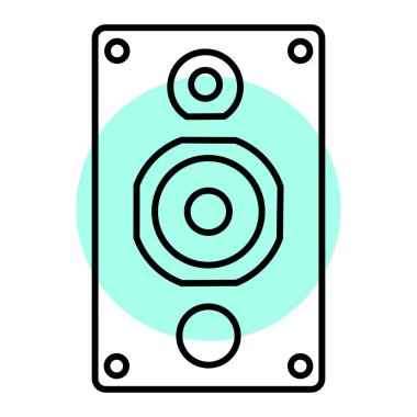 Müzik çalar simgesinin vektör illüstrasyonu