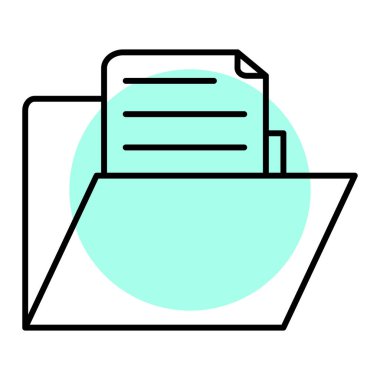 dosya belgesi simgesi, vektör illüstrasyonu