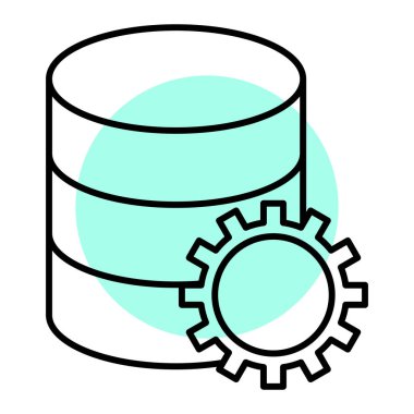 veritabanı. Web simgesi basit illüstrasyon