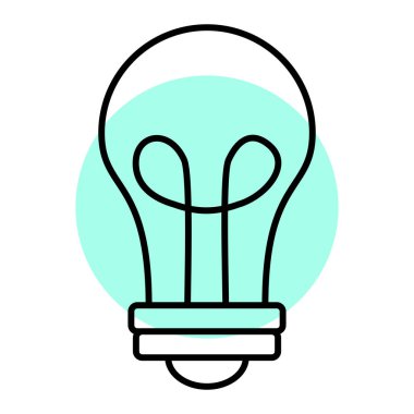 ampul simgesi vektör illüstrasyonu