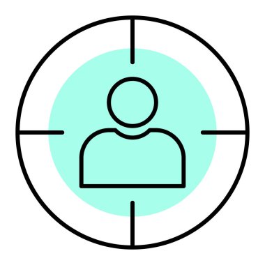 kullanıcı. Web simgesi basit illüstrasyon