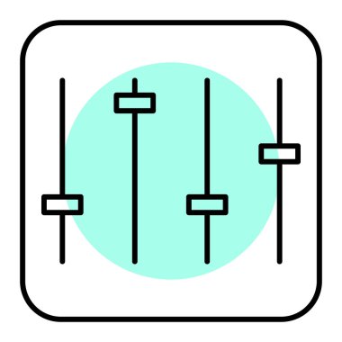 ses ekolayzer simgesi. vektör çizim