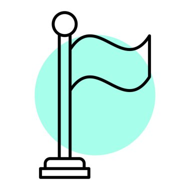 bayrak ikonu vektör illüstrasyonu