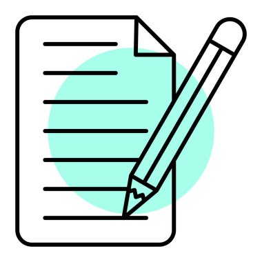 Belge. Web simgesi basit illüstrasyon