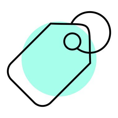 Alışveriş poşeti ikon vektör illüstrasyonu