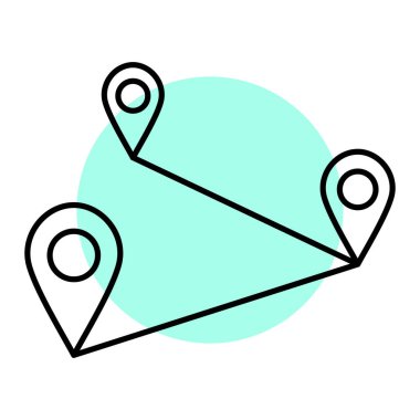 Harita iğne simgesi. GPS navigasyon sembolü. vektör illüstrasyonu