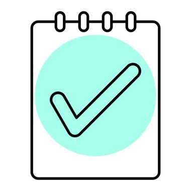 kontrol listesi simgesi vektör illüstrasyonu