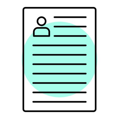 Simgeye devam et. Web için basit belge vektör simgeleri çizimi