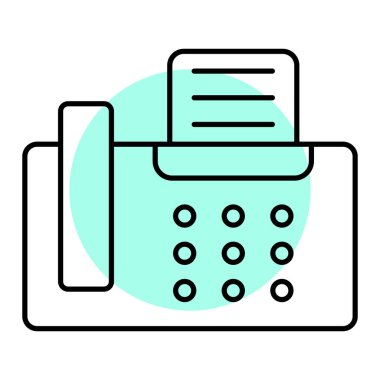 faks simgesi. Web için posta vektör simgelerinin basit illüstrasyonu