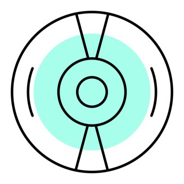 hedef simgesi. Web için cd disk vektör simgelerinin basit illüstrasyonu
