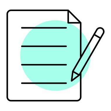 Belge. Web simgesi basit illüstrasyon