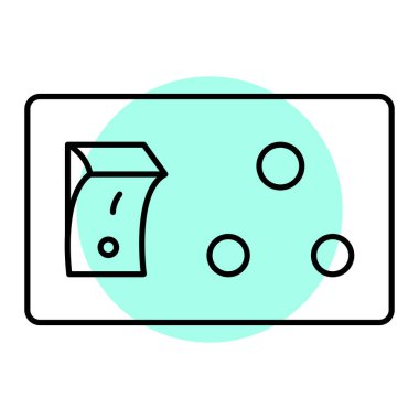 İnce çizgi simgesi olan zar