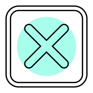 Simgeyi iptal et. vektör illüstrasyonu