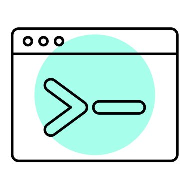 tarayıcı simgesi vektör illüstrasyonu