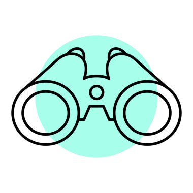 dürbün simgesi. vektör illüstrasyonu