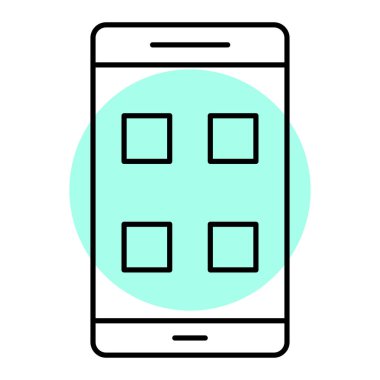 Akıllı telefon. Web simgesi basit illüstrasyon