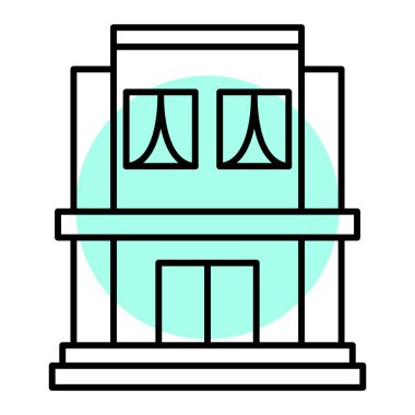 Modern yapı simgesinin vektör illüstrasyonu