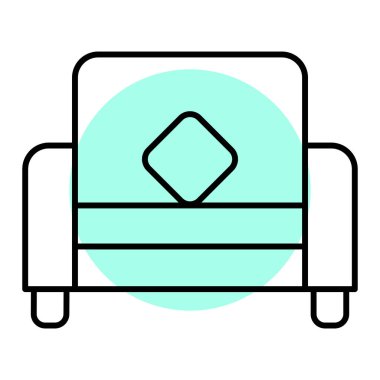 kanepe ikonu vektör illüstrasyonu