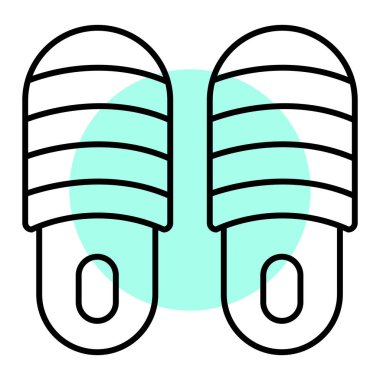 Terlik ikonu. Vektör illüstrasyonu