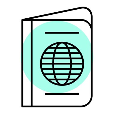 Seyahat ve turizm temalı vektör resimli pasaport