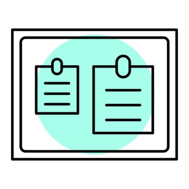 Pano simgesi. Web için belge vektör simgelerinin özet çizimi