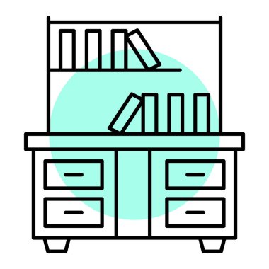 Kitaplık simge vektör çizim