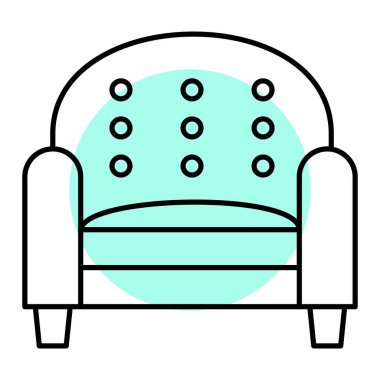 kanepe ikonu vektör illüstrasyonu