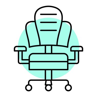 Ofis koltuğu ikonu. vektör illüstrasyonu