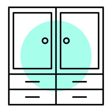 Gardırop. Web simgesi basit illüstrasyon