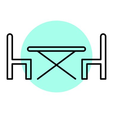 Masa. Web simgesi basit illüstrasyon