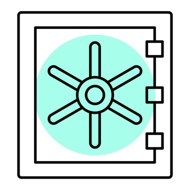 Modern güvenlik simgesinin vektör illüstrasyonu