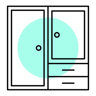 Mobilya. Web simgesi basit illüstrasyon