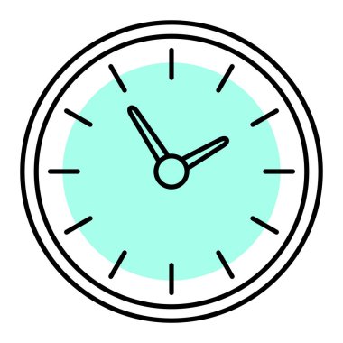 Saat simgesi. düz dizayn