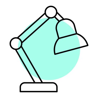 Lamba ikonu. Masa başı vektör sembolü ve web tasarımının basit çizimi