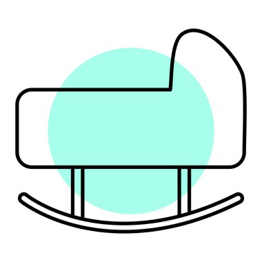 Beşik simgesinin vektör illüstrasyonu