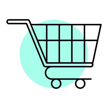 Alışveriş arabası ikonu. vektör illüstrasyonu