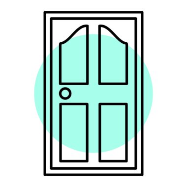 kapı simgesi vektör illüstrasyonu