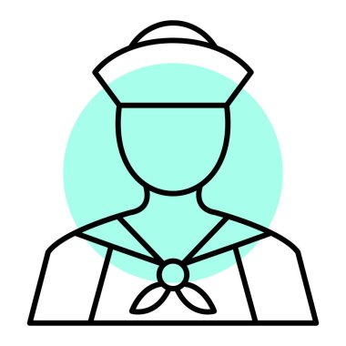 Polis memuru ikon vektör illüstrasyonu