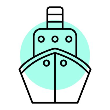 seyahat gemisi simgesi vektör çizimi tasarımı