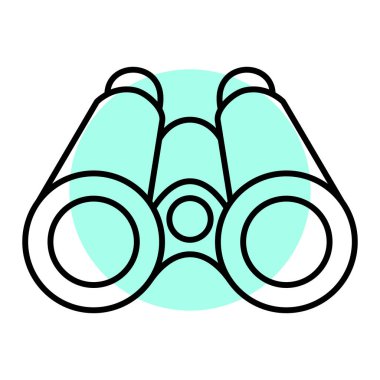 dürbün simgesi. Düz dizayn. vektör illüstrasyonu.