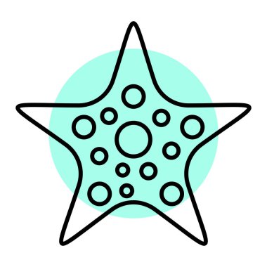 deniz yıldızı ikonu vektör çizimi