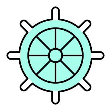 Direksiyon ikonu vektörü. İnce çizgi işareti. izole edilmiş sınır sembolü çizimi