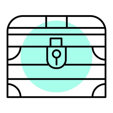 Hazine. Web simgesi basit illüstrasyon