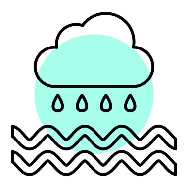 hava bulutları simge vektör illüstrasyon tasarımı