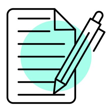 Belge. Web simgesi basit illüstrasyon